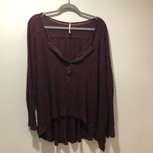 Free people oversized Henley top